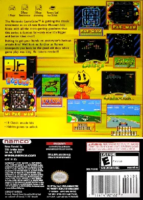 Namco Museum box cover back